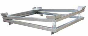 IBC Vloeistof restlediger type IR-3 verzinkt - ca. 1280x1080x155 (265) (lxbxh)/stelplaats 1200x1000 mm/draagkracht 1500 kg