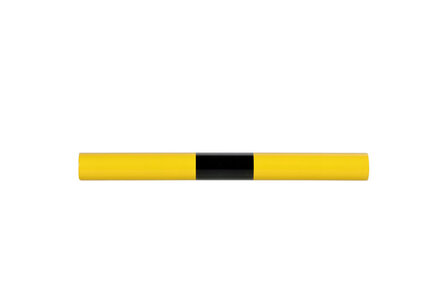 Stalen ronde buisligger RH-SG 50 voor veiligheidsrailing &Oslash; 48 mm/voor binnen- en buiten gebruik/lengte 500 mm/verzinkt en poedercoating RAL 1023 geel/met zwarte folie