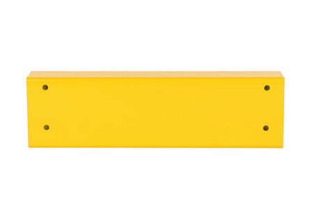 Stalen dwarsbalk B-100 voor veiligheidsrailing/voor binnengebruik/lengte balk 1000 mm/ doorsnede balk 80x140 mm/poedercoating RAL 1023 geel