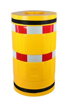 30120-Kolombescherming van polyethyleen/hoogte 1100mm/diameter 620mm/voor kolommen 210x210mm/voorzien van reflecterende waarschuwingsmarkeringen