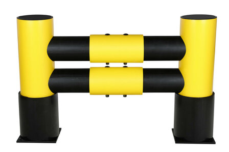 D-flexx &quot;Golf&quot; aanrijdbeveiliging type DFRE2-2/kopse kant bescherming/kunststof/afmetingen 1100x760x220 mm (lxhxb)/voor enkelzijdige stelling