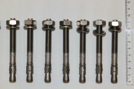 Montageset 8 ankers, RVS, lengte 95 mm, &Oslash; 10 mm