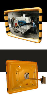 CP 30x50 -Industriespiegel Check Point/acryl 30x50 cm/geel-zwarte rand/kijkafstand 5-7 meter