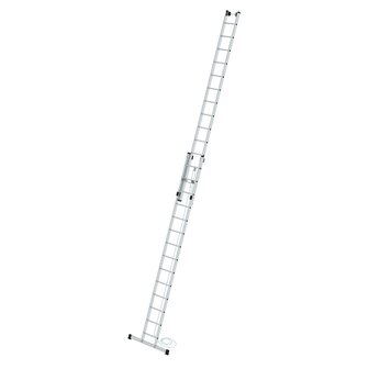 Aluminium 2-delige optrekladder  - met stabilisatiebalk/werkhoogte 8.3 m/ladderlengte uitgeschoven 7.22 m/ladderlengte ingeschoven 4.18 m/aantal sporten 2x14/breedte ladder 420 mm
