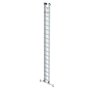 Aluminium 2-delige optrekladder  - met Nivello stabilisatiebalk/werkhoogte 10.3 m/ladderlengte uitgeschoven 9.18 m/ladderlengte ingeschoven 5.3 m/aantal sporten 2x18/breedte ladder 420 mm