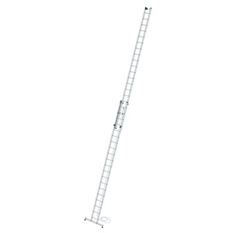 Aluminium 2-delige optrekladder  - met Nivello stabilisatiebalk/werkhoogte 11.4 m/ladderlengte uitgeschoven 10.3 m/ladderlengte ingeschoven 5.86 m/aantal sporten 2x20/breedte ladder 420 mm