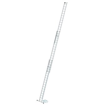 Aluminium 3-delige optrekladder  - met stabilisatiebalk/werkhoogte 13.6 m/ladderlengte uitgeschoven 12.5 m/ladderlengte ingeschoven 5.3 m/aantal sporten 3x18/breedte ladder 470 mm