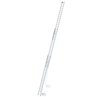 Aluminium 3-delige optrekladder  - zonder stabilisatiebalk/werkhoogte 13.6 m/ladderlengte uitgeschoven 12.5 m/ladderlengte ingeschoven 5.3 m/aantal sporten 3x18/breedte ladder 470 mm