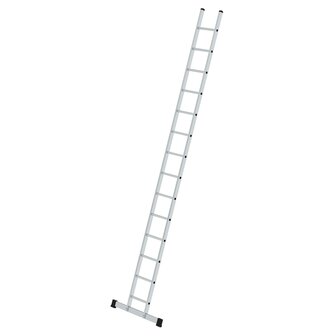 Aluminium enkele ladder - met stabilisatiebalk/werkhoogte 5.3 m/ladderlengte 4.2 m/aantal sporten 14/breedte ladder 350 mm