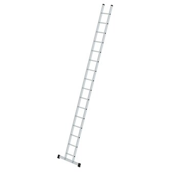 Aluminium enkele ladder - met stabilisatiebalk/werkhoogte 5.8 m/ladderlengte 4.7 m/aantal sporten 16/breedte ladder 350 mm