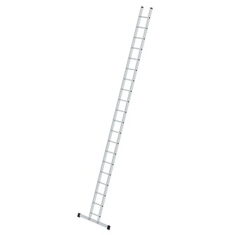 Aluminium enkele ladder - met stabilisatiebalk/werkhoogte 7 m/ladderlengte 5.9 m/aantal sporten 20/breedte ladder 350 mm