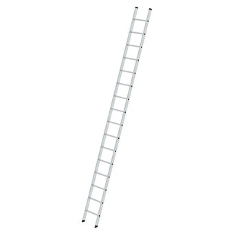 Aluminium enkele ladder  - zonder stabilisatiebalk/werkhoogte 5.8 m/ladderlengte 4.72 m/aantal sporten 16/breedte ladder 420 mm
