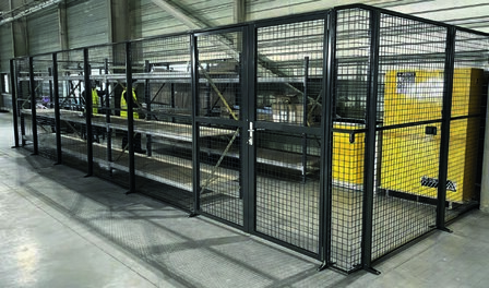 Gaaswand aanbouwset 1 compleet/wandhoogte 2400 mm/wandbreedte 1500 mm/leverbaar in diverse RAL kleuren