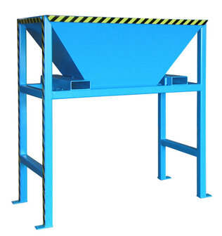 Vultrechter type BTS/merk Bauer S&uuml;dlohn/afmetingen ca. 980x1980x2050 mm (lxbxh)/trechteropening boven 850x1875 mm (lxb)