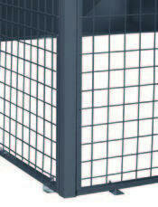 Hoekstaander voor industri&euml;le scheidingswand/hoogte 2200 mm/externe hoek 90&deg;/leverbaar in diverse RAL kleuren