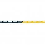M-POLY zichtketting uit polyethyleen lengte 10 meter/schakeldikte &Oslash; 6 mm/schakelopening 46x11 mm/niet op belasting getest/kleur: geel-zwart