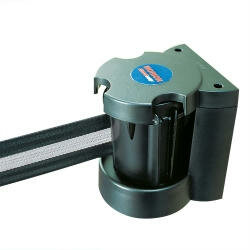 Wandafzetband Morion in kunststof cassette/voor vastschroeven/afmetingen 110x130 mm (bxh)/bandbreedte 50 mm/bandlengte 3 meter/zwart-zilver-zwart