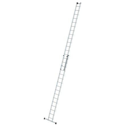 Aluminium 2-delige opsteekladder  - met stabilisatiebalk/werkhoogte 9.4 m/ladderlengte uitgeschoven 8.34 m/ladderlengte ingeschoven 4.74 m/aantal sporten 2x16/breedte ladder 420 mm