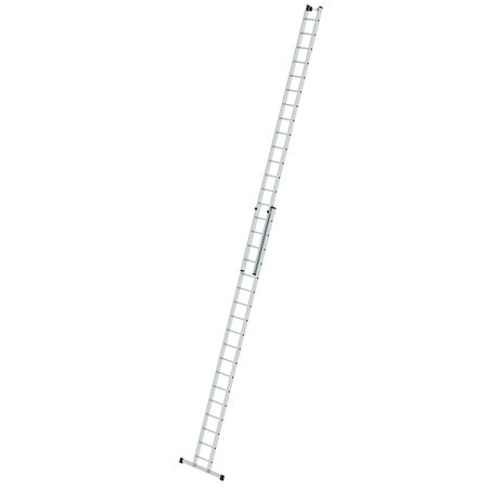 Aluminium 2-delige opsteekladder  - met stabilisatiebalk/werkhoogte 10.3 m/ladderlengte uitgeschoven 9.18 m/ladderlengte ingeschoven 5.3 m/aantal sporten 2x18/breedte ladder 420 mm