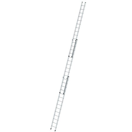 Aluminium 3-delige opsteekladder  - zonder stabilisatiebalk/werkhoogte 10.8 m/ladderlengte uitgeschoven 9.78 m/ladderlengte ingeschoven 4.18 m/aantal sporten 3x14/breedte ladder 500 mm