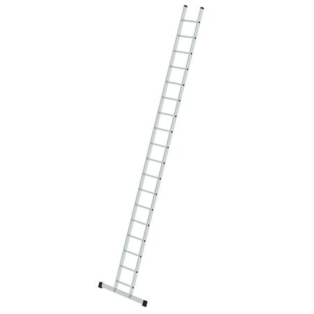 Aluminium enkele ladder  - met stabilisatiebalk/werkhoogte 6.4 m/ladderlengte 5.26 m/aantal sporten 18/breedte ladder 420 mm