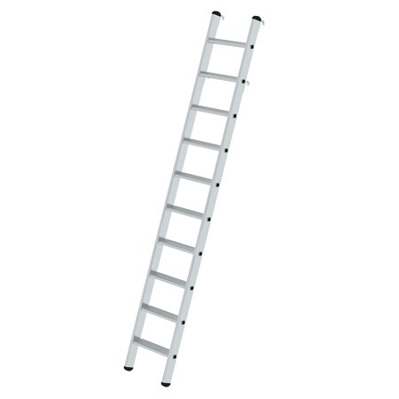 Aluminium stellingladder om te bevestigen - buitenbreedte 420 mm/ladder lengte 2.69 m/verticale ophanghoogte 2.52 m/aantal treden 10