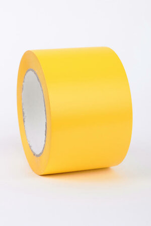 Set met 5 rollen markeringstape type MB-G-75/breedte 75 mm/sterkte 0,16 mm/lengte 33 m/kleur: geel