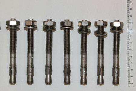 Montageset 8 ankers, RVS, lengte 95 mm, Ø 10 mm