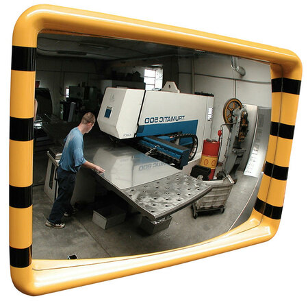 CP 30x50 -Industriespiegel Check Point/acryl 30x50 cm/geel-zwarte rand/kijkafstand 5-7 meter