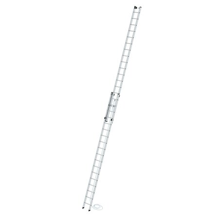 Aluminium 2-delige optrekladder  - zonder stabilisatiebalk/werkhoogte 10.3 m/ladderlengte uitgeschoven 9.18 m/ladderlengte ingeschoven 5.3 m/aantal sporten 2x18/breedte ladder 420 mm