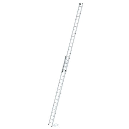 Aluminium 2-delige optrekladder  - zonder stabilisatiebalk/werkhoogte 11.4 m/ladderlengte uitgeschoven 10.3 m/ladderlengte ingeschoven 5.86 m/aantal sporten 2x20/breedte ladder 420 mm