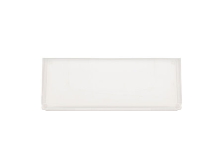VKB/T 186-Verdeelschot voor VKB magazijnstellingbakken -voor breedte 186 mm/uit polystyrol/transparant/verpakkingseenheid: 25 stuks