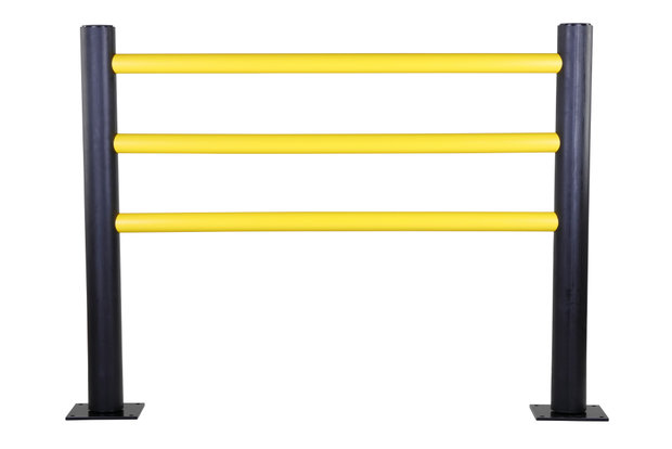 Set van ronde buisliggers Delta type DFFS-HI voor flexibele veiligheidsrailing/voor binnen-en buiten gebruik/3 ronde buisliggers individueel op maat gemaakt van 200-1499 mm/barriere voor het bescherme