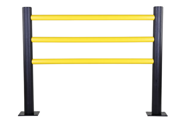 Set van ronde buisliggers Delta type DFFS-M-4H1 voor flexibele veiligheidsrailing/voor binnen-en buiten gebruik/bestaat uit 4 liggers van 1534 mm/barriere voor het beschermen van voetgangers
