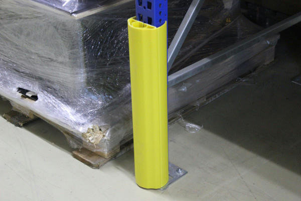 Kunststof stijlbeschermer type DF-RG-3/bevestiging direkt op de stijl/hoogte 400 mm/voor stijlbreedte 75-100 mm/kleur: geel