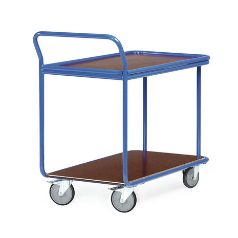 Magazijnwagen 10-1090-R03, laadvlak 1200x600 mm, met rand, TPE-banden, Rotauro