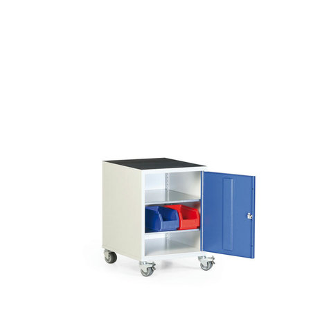 Werkplaats-trolley met rubbermat 17-1243, afmetingen 675x490x600 (hxbxd) mm, Taurotec