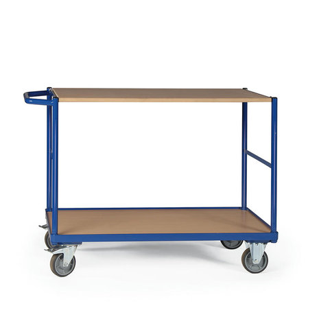 Tafelwagen basic 120-1200, met 2 laadvlakken en horizontale duwbeugel, laadvlak 850x500 mm, Tauroflex