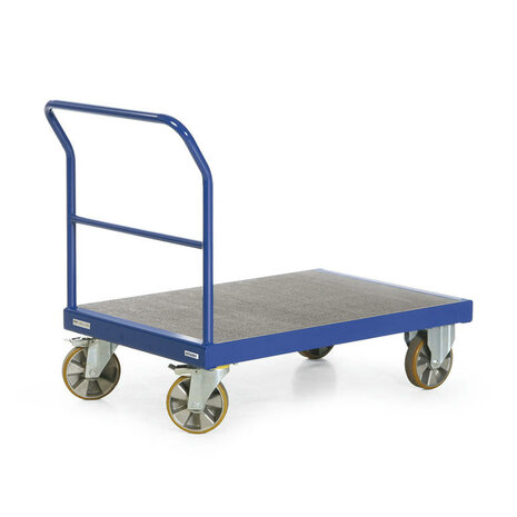 Zwaarlast platformwagen 24-2007, met 1 duwbeugel, laadvlak 1200x800 mm, Rotauro