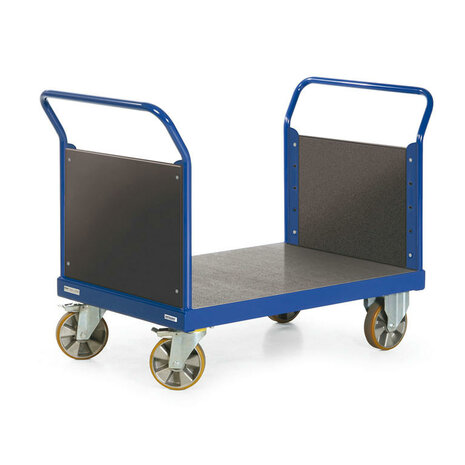 Zwaarlast platformwagen 24-2024, met 2 kopwanden van hout, laadvlak 2000x800 mm, Rotauro