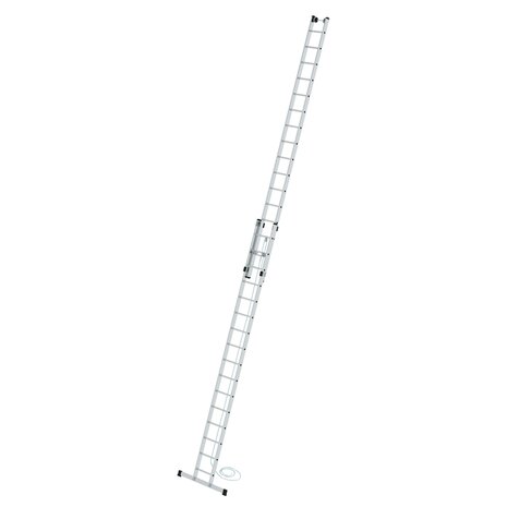 Aluminium 2-delige optrekladder  - met stabilisatiebalk/werkhoogte 9.4 m/ladderlengte uitgeschoven 8.34 m/ladderlengte ingeschoven 4.74 m/aantal sporten 2x16/breedte ladder 420 mm