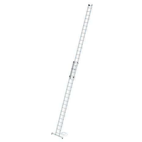 Aluminium 2-delige optrekladder  - met Nivello stabilisatiebalk/werkhoogte 11.4 m/ladderlengte uitgeschoven 10.3 m/ladderlengte ingeschoven 5.86 m/aantal sporten 2x20/breedte ladder 420 mm