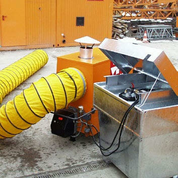 Mobicont  type MW 800 - ca. 1285x1015x1310 mm (lxbxh)/inhoud 800 liter/3-voudig stapelbaar/voor de voorziening van heteluchtkachels met stookolie voor binnen en buiten