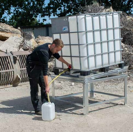 IBC Vloeistof restlediger type IR-2 verzinkt - ca. 1280x1080x755 (850) (lxbxh)/stelplaats 1200x1000 mm/draagkracht 1500 kg