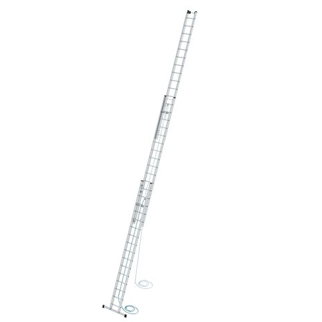 Aluminium 3-delige optrekladder  - met stabilisatiebalk/werkhoogte 11.9 m/ladderlengte uitgeschoven 10.8 m/ladderlengte ingeschoven 4.7 m/aantal sporten 3x16/breedte ladder 470 mm