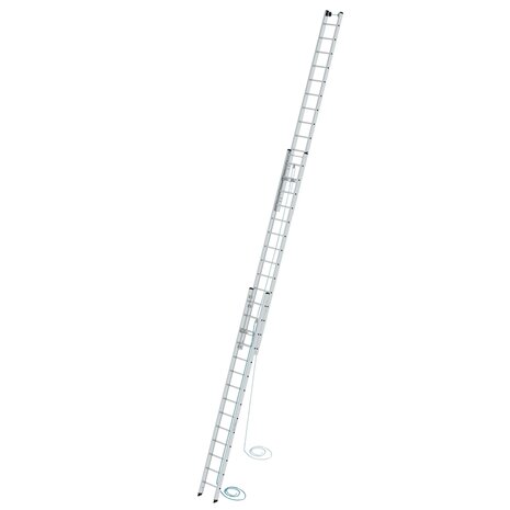 Aluminium 3-delige optrekladder  - zonder stabilisatiebalk/werkhoogte 11.9 m/ladderlengte uitgeschoven 10.8 m/ladderlengte ingeschoven 4.7 m/aantal sporten 3x16/breedte ladder 470 mm