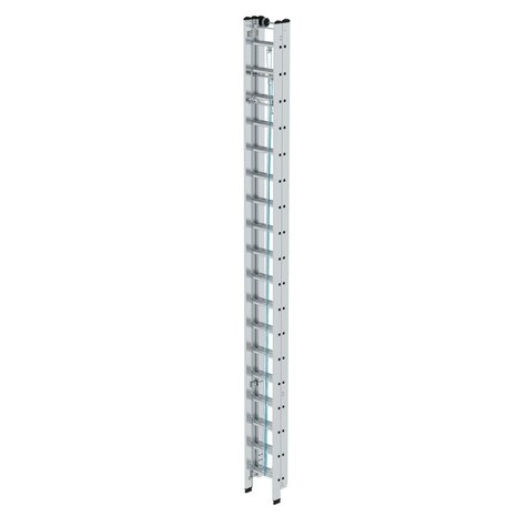 Aluminium 3-delige optrekladder  - zonder stabilisatiebalk/werkhoogte 13.6 m/ladderlengte uitgeschoven 12.5 m/ladderlengte ingeschoven 5.3 m/aantal sporten 3x18/breedte ladder 470 mm