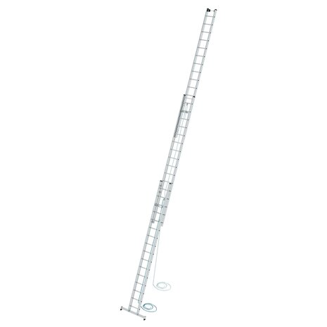Aluminium 3-delige optrekladder  - met Nivello stabilisatiebalk/werkhoogte 11.9 m/ladderlengte uitgeschoven 10.8 m/ladderlengte ingeschoven 4.7 m/aantal sporten 3x16/breedte ladder 470 mm