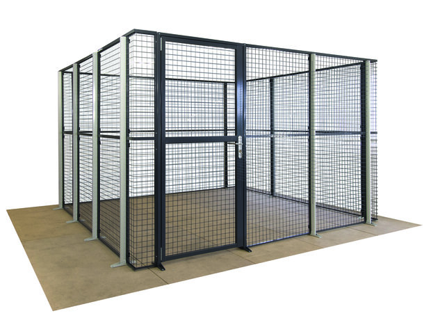 Gaaswand aanbouwset 1 compleet/wandhoogte 2200 mm/wandbreedte 1000 mm/leverbaar in diverse RAL kleuren