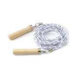 Tunturi Nylon Springtouw - Sport springtouw - Fitness springtouw met Houten Handgrepen - 28 cm